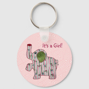 Cute Country Style Pink Elephant Baby Girl Key Ring