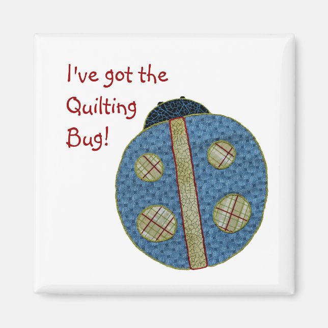 Cute Country Style Quilting Ladybug Magnet (Front)