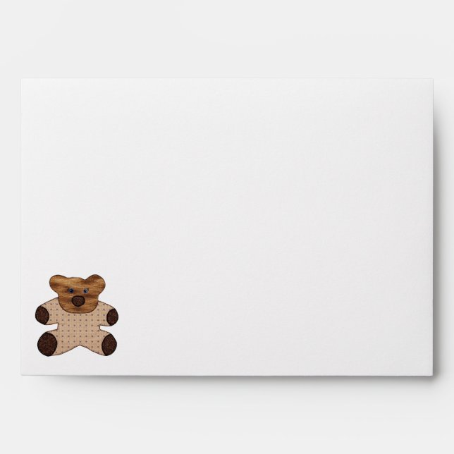 Cute Country Style Teddy Bear Envelopes (Front)