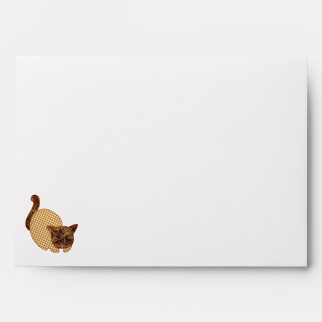 Cute Country Style Yellow Cat Envelope (Front)
