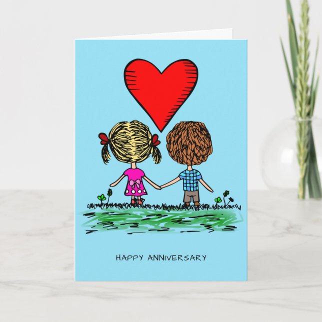 Cute Couple Anniversary Card (Front)