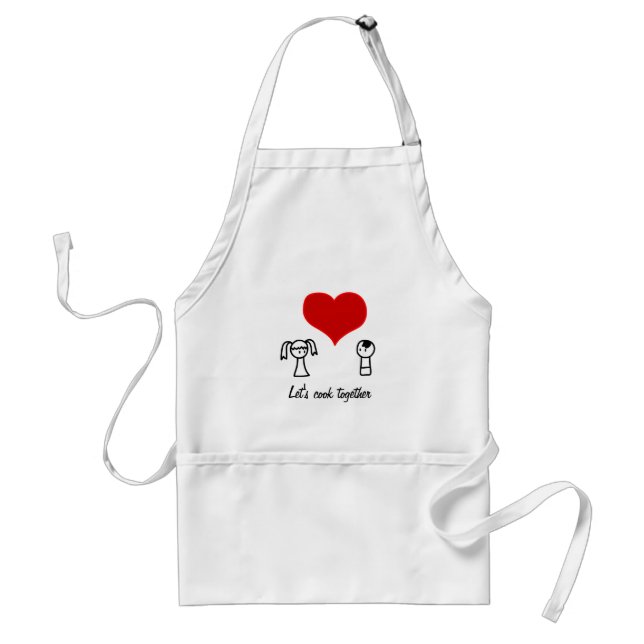 'Cute couple'  apron (Front)
