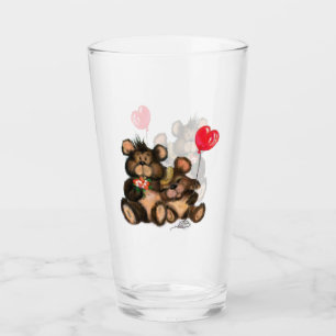 Cute Couple Bear Glass