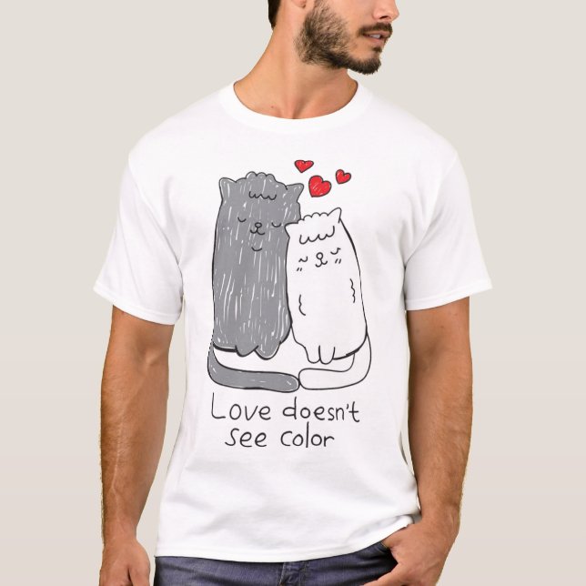 Cute couple cat T-Shirt (Front)