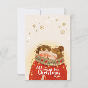 Cute Couple Christmas Card 