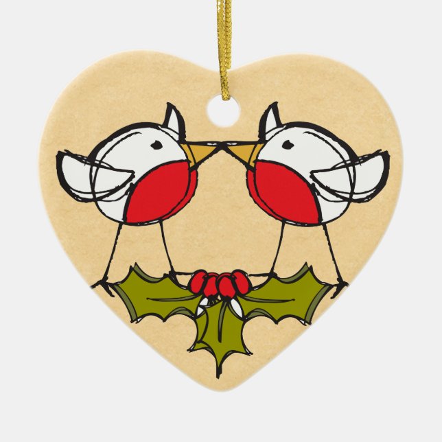 Cute Couple Christmas Ornament (Front)