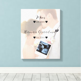 Cute Couple Custom Photo Canvas Print