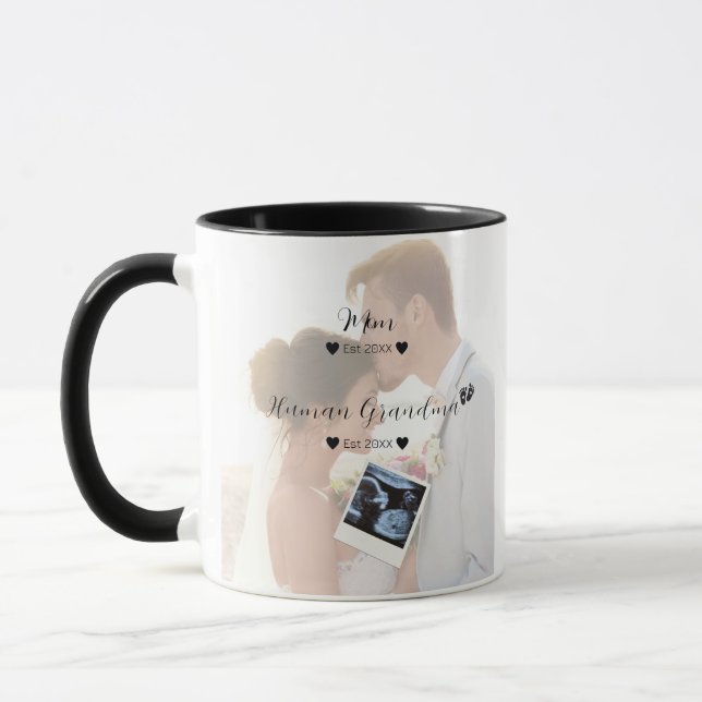 Cute Couple Custom Photo  Mug (Left)