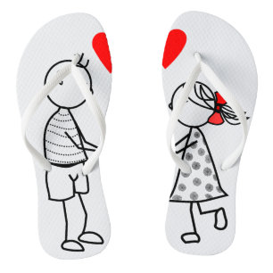 Cute Couple Flip Flops