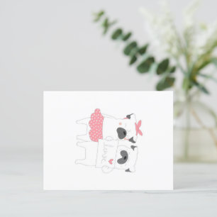 Cute Couple French Bulldog Love   Dog Lover Holiday Postcard