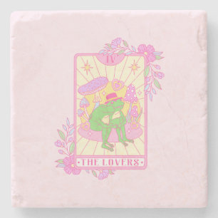 Cute Couple Frog - The Lovers Stone Coaster