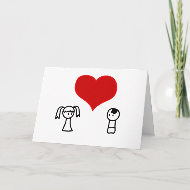 'Cute couple' greeting card (Front)
