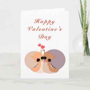 Cute Couple Snail Valentine's Day Card
