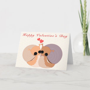 Cute Couple Snails Valentine's Day Card