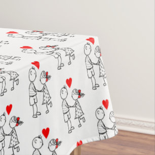 Cute Couple Tablecloth