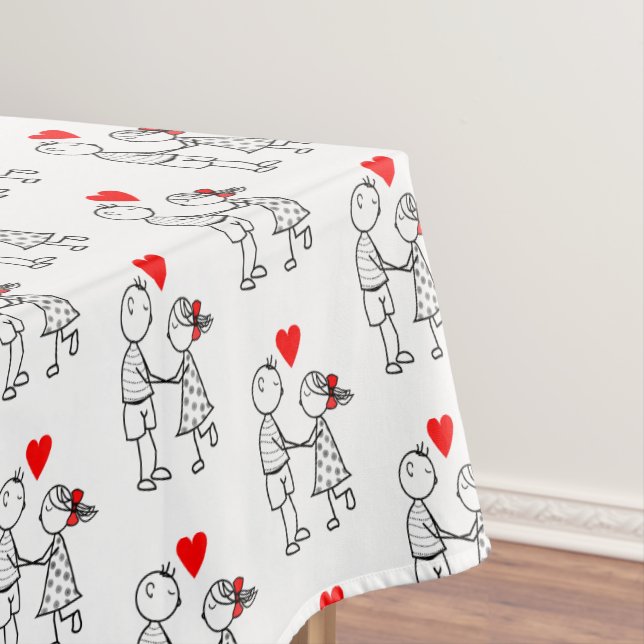 Cute Couple Tablecloth (In Situ)