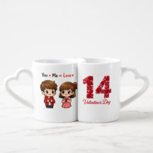 Cute Couple You & Me Love Valentine’s Day 14 Heart