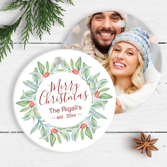 Cute Couples First Christmas Photo Ornaments (Cute Couples First Christmas Photo Ornaments)