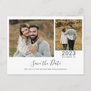 Cute Couples Photos Save the Date Announcement Postcard
