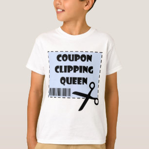 Cute Coupon Clipping Queen Saying T-Shirt