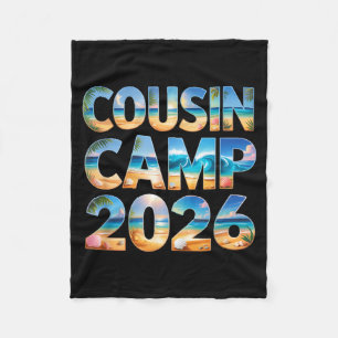 Cute cousin camp 2026 crew family reunion trip fleece blanket