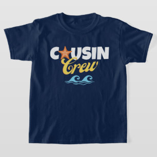 Cute Cousin Crew with Starfish and Waves T-Shirt