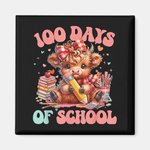 Cute cow 100 days of school fun for teachers magnet