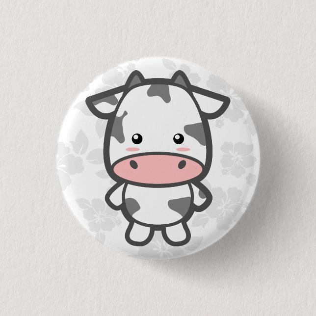 Cute Cow 3 Cm Round Badge (Front)