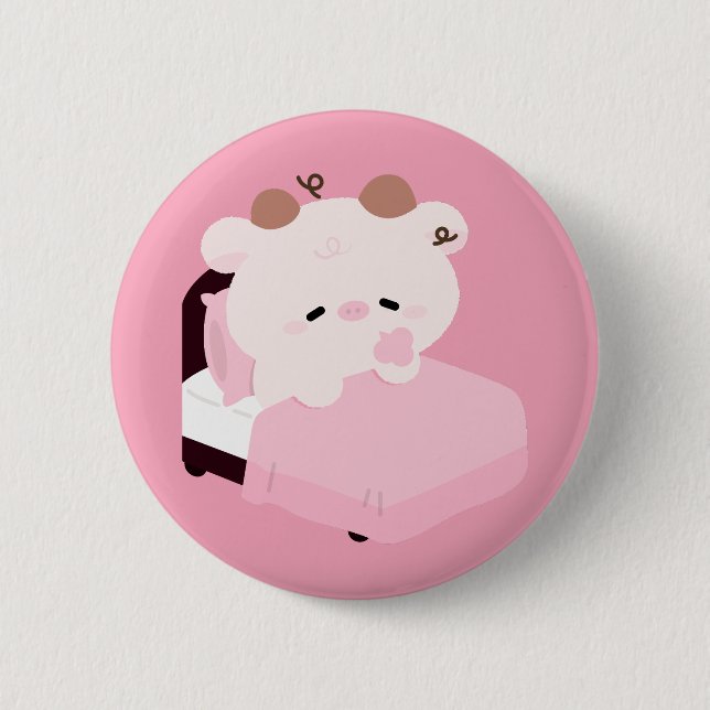 Cute Cow 6 Cm Round Badge (Front)
