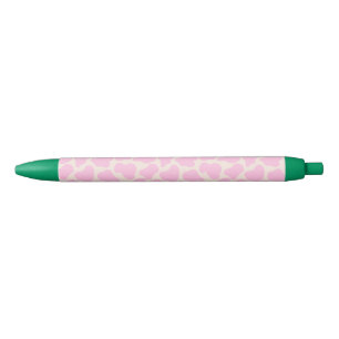 Cute Cow Animal Print Pattern Aesthetic Pink Black Ink Pen