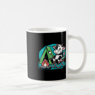 Cute Cow At The Campfire Funny S'more Camping Coffee Mug