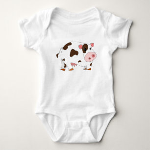 Cute Cow Baby Bodysuit