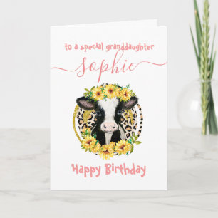 cute cow birthday card