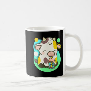 Cute Cow Boba Tea Bubble Tea Anime Kawaii Coffee Mug