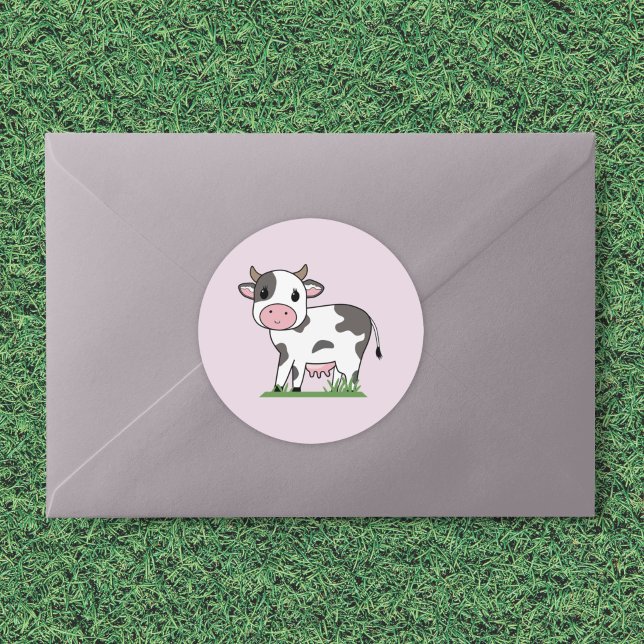 Cute Cow Cartoon Sticker (Cute Cow Cartoon Sticker)