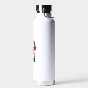 Cute Cow Christmas Comic X-Mas Water Bottle