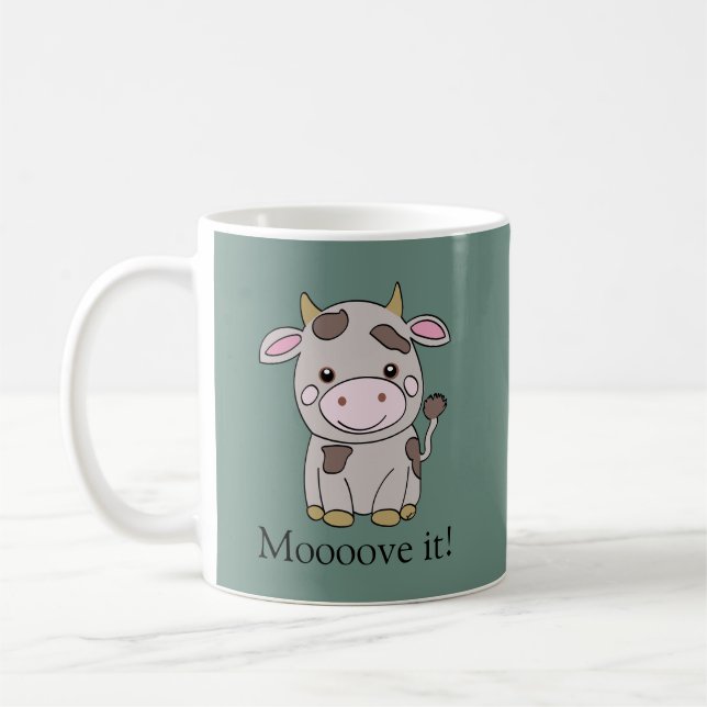 Cute cow coffee mug (Left)