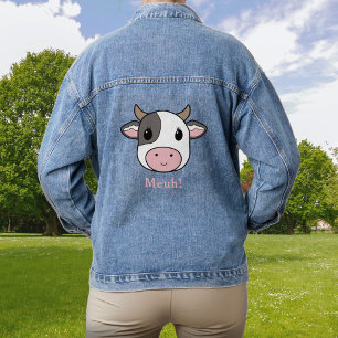 Cute Cow Denim Jacket