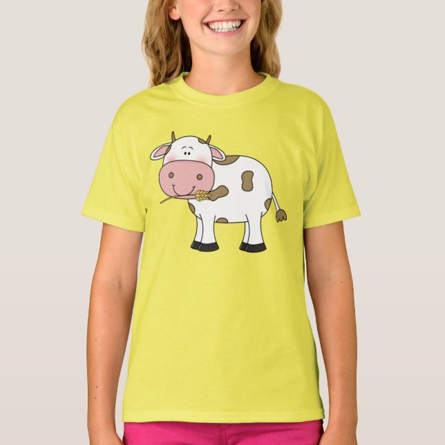 Cute Cow Design Adorable Farm Animal Art for Cow  T-Shirt (Front)