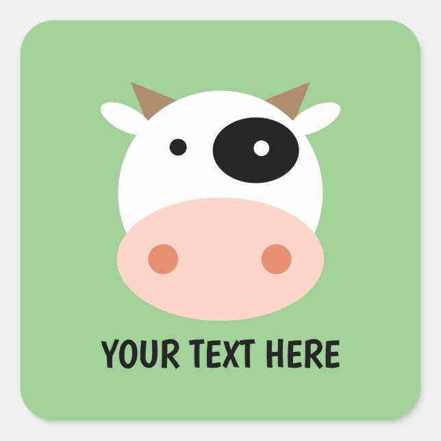 Cute cow drawing cartoon stickers (Front)