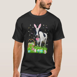 Cute Cow Easter Day Bunny Eggs Easter Costume Mens T-Shirt