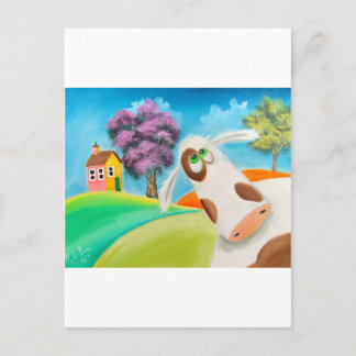 CUTE COW FACE Gordon Bruce art Postcard