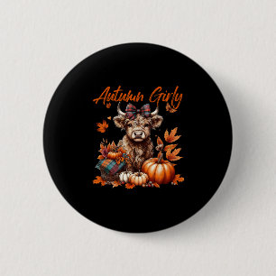 Cute Cow Fall Autumn Girly Thanksgiving 6 Cm Round Badge