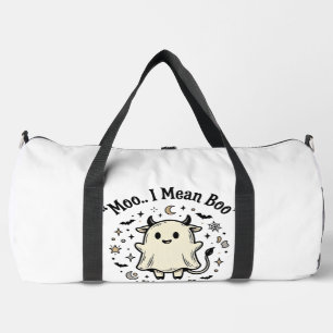 Cute Cow Ghost Halloween Moo Boo Vintage Design_1 Duffle Bag