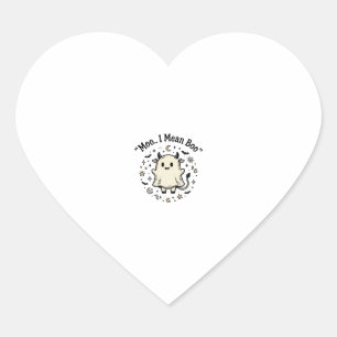 Cute Cow Ghost Halloween Moo Boo Vintage Design_1 Heart Sticker