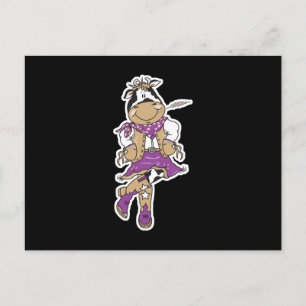 Cute Cow Girl Cow Postcard