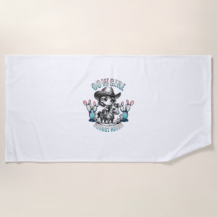 Cute Cow Girl Horse Riding Cowgirl Sunset Rider _4 Beach Towel