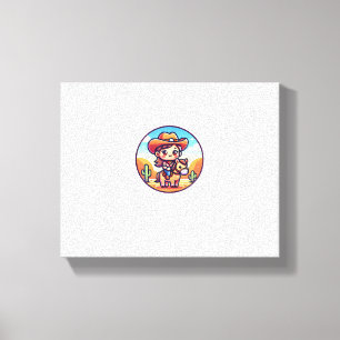 Cute Cow Girl Horse Riding Cowgirl Sunset Rider _8 Canvas Print