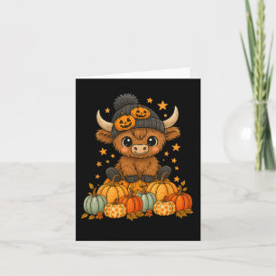 Cute Cow Halloween Pumpkin Fall Moo I Mean Boo  Card