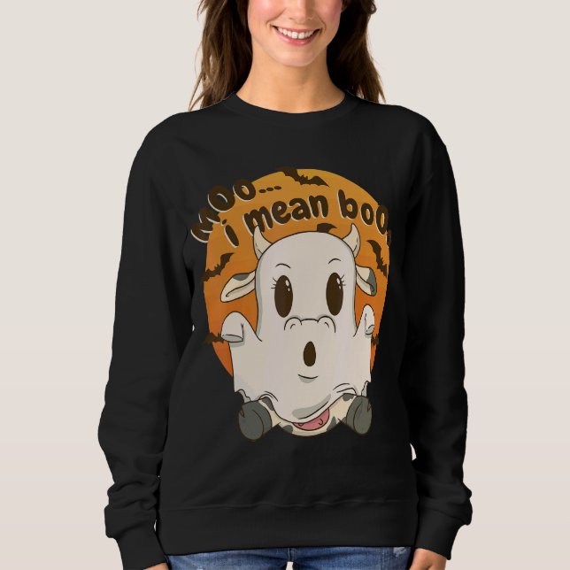 Cute Cow  Halloween Sweatshirt (Front)